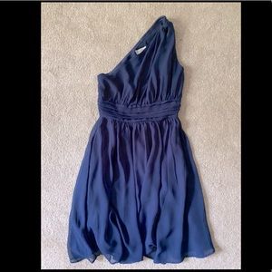 One strap Navy Blue Dress